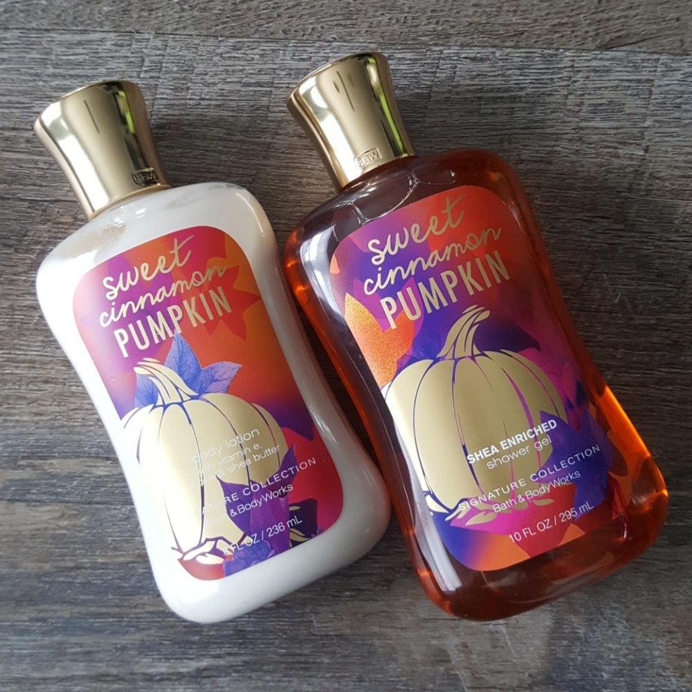 Sweet cinnamon pumpkin body wash and lotion set